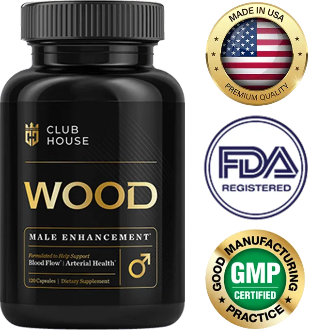 Clubhouse Wood supplement bottle — male enhancement formula